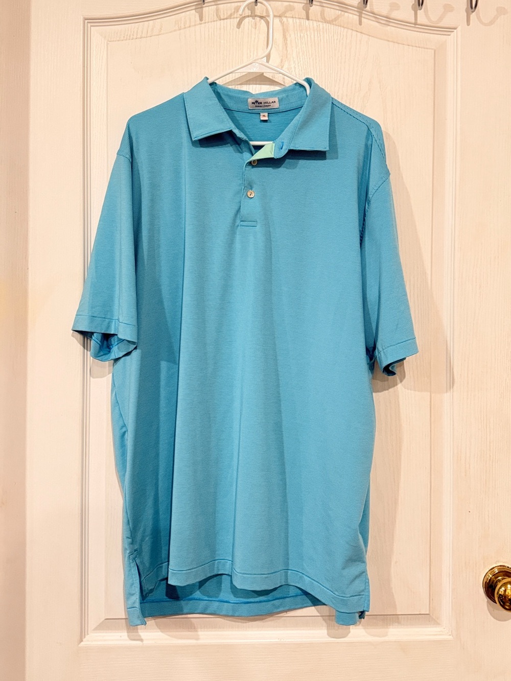 Peter Millar Turquoise Blue Performance Polo